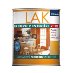 Lak na drevo vn�torn� V 1220 akryl�tov� vodou riedite�n� LESKL� 0,6 l