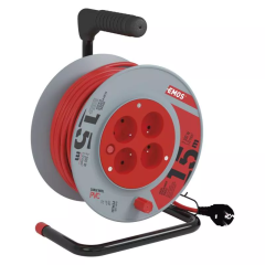 K�bel predl�ovac� na bubne 15 m / 4 z�suvky (P194151)