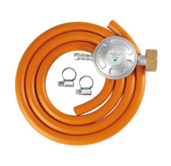 Hadica na prop�n-but�n 1,5 m s 2 sponami a regul�torom tlaku 30 mbar SET (NP01007)
