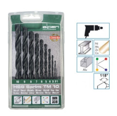Sada vrt�kov do kovu HSS 1-10 mm (TM10) Alpen