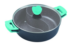 Kastr�l delen� Hot Pot s pokrievkou so silik�nov�mi �chytmi 30 x 9,5 cm BS11514