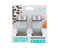 Sada solni�ka + koreni�ka s kovov�m vie�kom sklenen� 2-dielna sada 120 ml BS41224