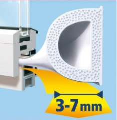 Tesnenie GEKO profil D 9x6x100m (2x50m) biele