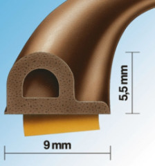 Tesnenie GEKO profil P 9x5,5x100m (2x50m) biele