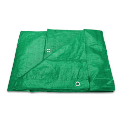 Plachta krycia s okami 10x15 m, 100g/m2 PE zelen�