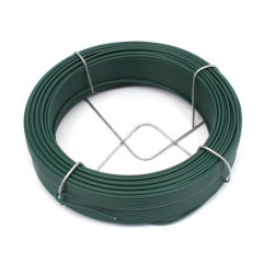 Dr�t viazac� zelen� Zn+PVC 0,8mmx75 m RAL6005