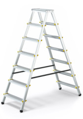 Obojstrann� hlin�kov� rebr�k 2x7 schodov PRO 144cm �lt�/�ierna (max.150 kg)