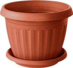 Kvetin�� kruhov� INFINITTY s miskou 16,5cm 1,5L terakota