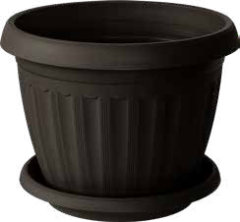 Kvetin�� kruhov� INFINITTY s miskou 20,5cm 3L wenge tmavohned�