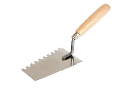 Ly�ica mur�rska nerezov� 160 mm / zuby 6x6 mm s drevenou rukov�ou 0306
