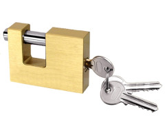 Z�mok strme�ov� mosadzn� 80x18x52mm +3 ks k��� HOTECHE HT180403