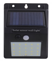 Svietidlo sol�rne n�stenn� so senzorom 20 SMD / 5,5 V / IP44 HOTECHE HT440402