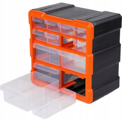 Z�sobn�k modul�rny plastov� 260x270x160 mm / 12 z�suviek TACTIX (320630)
