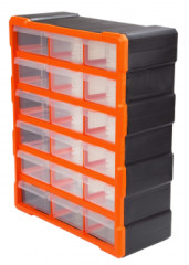 Z�sobn�k modul�rny plastov� 470x385x162 mm / 18 z�suviek TACTIX (320634)