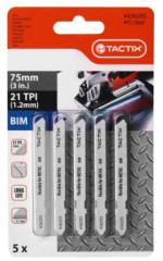 Pl�tky do priamo�iarej p�ly na kov 100 mm/ 8 TPI 5 ks TACTIX (436115)
