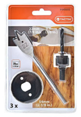 Sada vykru�ovacia do dreva 3-dielna TACTIX (440693)