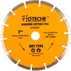 Kot�� rezn� diamantov� 180x22,23x7 mm HOTECHE HT570205