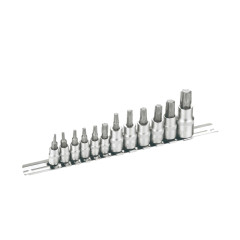 Sada z�str�n�ch hlav�c TORX 1/4"-1/2" (T10-T45) 12-dielna HOTECHE HT202011