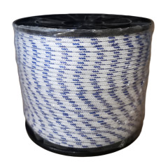 Lano polypropyl�nov� 16-vl�kien, biela/modr� 8mm/100m
