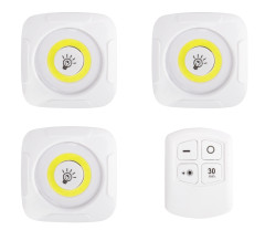 Sada LED svietidiel 3ks s dia�kov�m ovl�da�om AAA HOTECHE (440351)